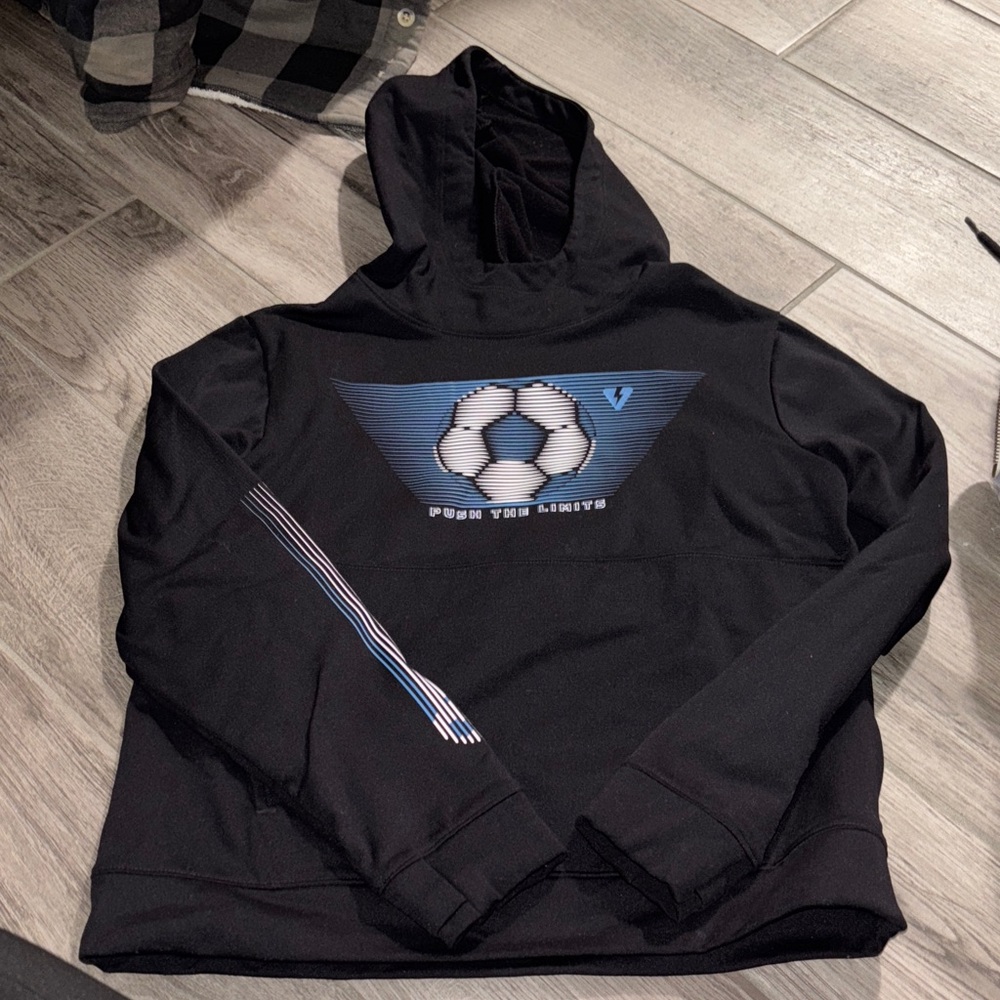 Black Soccer Graphic Hoodie
